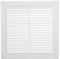 Vent Systems Copertura per sfiato dell'intradosso bianco, 20 x 20 cm – Piastra per bocchette d'aria quadrata piatta – Griglia di copertura integrata – Prese d'aria HVAC per bagno, casa, ufficio