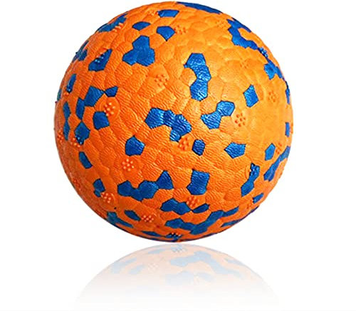 FONPOO Palla per Cani Super Stretch, Giochi Resistenti per Grandi, Piccola e Media Taglia, Regalo Interattivo (Orange 2)