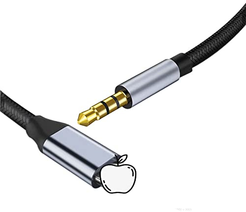 JIEYUCHU Cable Auxiliar Compatible el iPhone 14/13/12/11/XR/XS en el Automóvil, LightN-ing a Jack 3,5 mm, Adaptador Auxiliar para Auriculares, Altavoces, 1M