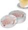 Untersetzer für Getränke, saugfähige Keramik-Getränkeuntersetzer für Couchtisch, Tassen-Untersetzer, 4er-Set, Schildkröte, Roségold, Weiß, Marmor-Untersetzer für Holztisch, Baruntersetzer, 10,2 cm