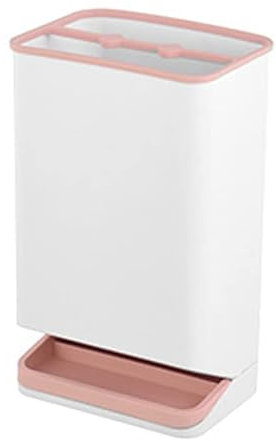 HERCHR Porte-Parapluie, 6 Trous Porte-Parapluie Plastique Look Moderne Parapluie Seau Parapluie Stockage Seau Parapluies Cannes avec égouttoir(Rose)