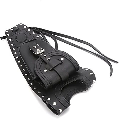 Leapiture Motorrad-Tankrucksack, Tankpolster, Kraftstofftankbeutel-Abdeckung, schwarzes Kunstleder, passend für XLX1000 XL1200X XLH883
