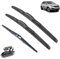 Limpiaparabrisas de vehículos Juego de 3 escobillas de limpiaparabrisas delanteras y traseras compatible con KIA Sportage SL 2010-2015, cepillos for ventana de parabrisas de 24 + 18 + 12 Limpiap