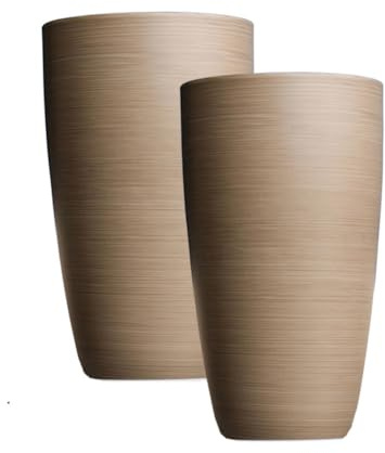 PFLife Plant Pots Outdoor 53.5 * 30.5 * 18CM Large Plant Pots Indoor Garden Flower Pots Plastic Planters with Saucer and Drainage Holes