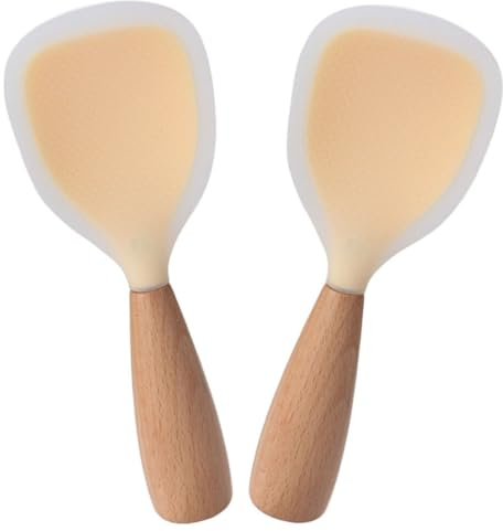 Kichvoe 2 Cucharas De Silicona Para Arroz Utensilios De Cocina Cuchara Para El Hogar Cuchara Grande Cuchara Antiadherente Cuchara Multiusos Cuchara Cuchara De