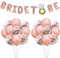 ALEGRE® 21 Stk Bride to Be Deko Luftballons Rosegold,Jga Deko Junggesellenabschied Frauen Deko,Jga Ballons Set mit Bride to Be Girlande Folienballon und Konfetti Luftballon,Jga Party Deko Accessoires