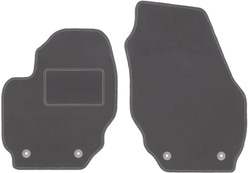 Wielganizator Automatte – Passend für Volvo V70 III Combo 2007-2016 – Velours – Autozubehör - Auto Fußmatten – Fußmatte Auto – 2-teilig - Graphit