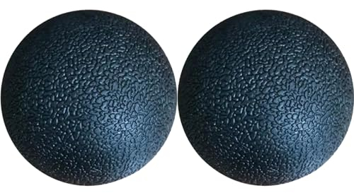 2 Stück Massageball,Faszienball Durchmesser 6cm Schwarz,Massagebälle für Rücken Beine Füße Hände. Lacrosse Ball zur Selbstmassage und zur Triggerpunkttherapie geeignet