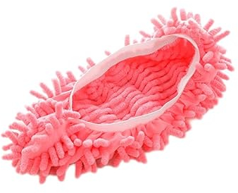 Pantuflas de limpieza acogedoras, fundas reutilizables para zapatos para limpieza de suelos, diseño divertido de pantuflas, Rosado, Medium
