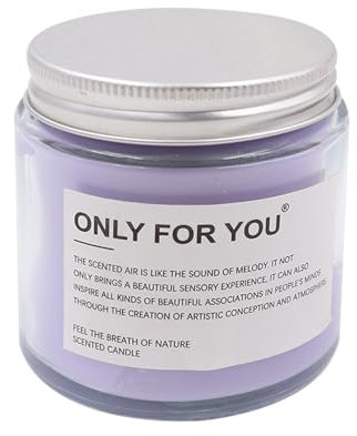 ZONADAH Candele profumate alla lavanda, 108 g, candela di soia aromaterapia, cera di soia durevole, per casa, regalo di compleanno, viola