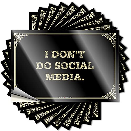Autoaufkleber I Don'T Do Social Media, Auto-Fensteraufkleber, Werkzeugkasten-Aufkleber und Aufkleber (6 x 9 cm)