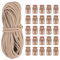PATIKIL 10 Yard Elastic Bungee Cord & Single Hole Cord Lock, 25 Pack Plastic Oval Spring Toggle Stopper for Paracord Drawstring Shoelace Clothing Backpack Bags, Khaki