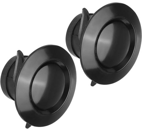 PATIKIL 3 Inch Round Air Vent, 2Pcs ABS Adjustable Soffit Exhaust Vent Cover Ceiling Wall Air Diffuser for Home Living Room Kitchen Office Inline Duct Fan Outlet, Black