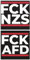 100x Aufkleber - FCK AFD & FCK NZS - Sticker - Set mit jeweils 50 Stickern - 5,2cm x 5,2cm - fck afd sticker fck nzs sticker aufkleber links