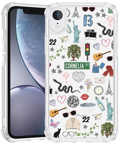 JKLASD Musician Phone Case Compatible with iPhone XR,Cool Queen Phone Case Clear Phone Cases for Women