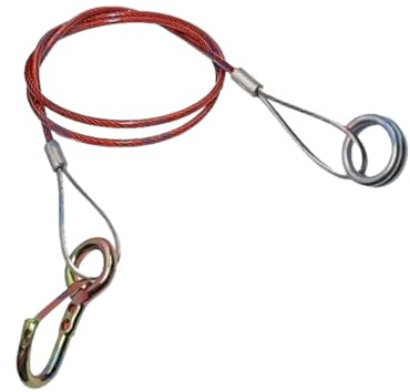 US PRO Breakaway Safety cable for caravans, trailers, horse boxes - Snap Hook Ring Type