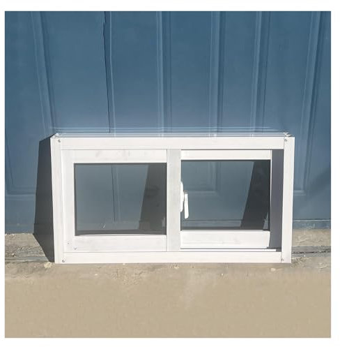 Finestre scorrevoli 12 24 30 36 48 Finestre a doppio vetro da 60 pollici bianche, grande finestra scorrevole con poppa per capannone con serratura con viti, finestre di sostituzione orizzontale per ca