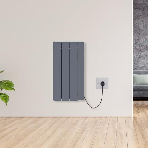 Warmehaus Smart WIFI 700W Ceramic Radiator Portable Electric Heater Free Standing/Wall Mounted with Programmable Digital Timer