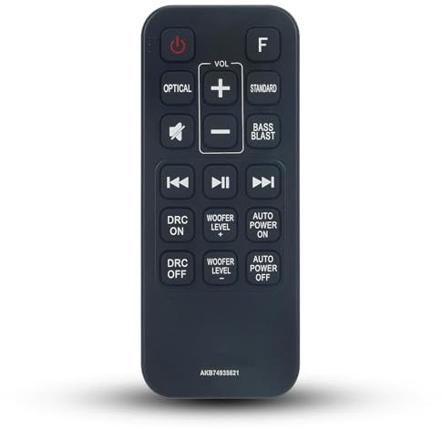AKB74935621 Replacement Remote Control for LG Sound bar COV33552424 SJ2 SJ2.AEUSLLK SJ2.DEUSLLK SJ2.1 SPJ2B-W Soundbar Speaker