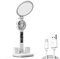 amangul LED Desk Lamp Fan Clock 3200mah Rechargeable/USB Led Display Time Temperature Reading Lamp With Fan