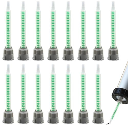 15 Stück Statikmischer Mischdüse für 2K Kleber,Epoxidharz Kleber Mischdüse Spritze,AB Klebstoff Mischrohr Mischerdüsen,Mischerspitzen Kunststoffkleber 1:1,Statikmischdüse für 2 Komponenten Pistole