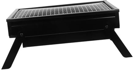 VICASKY Barbacoa de carbón portátil plegable compacta para camping con caja de carbón extensible para picnic y actividades al aire libre para transportar personas