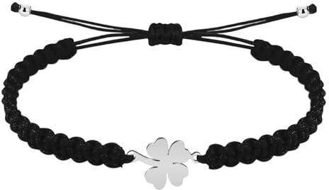 Bracciale Filo Destino con Simboli in Acciaio Inossidabile, amuleti di protezione e fortuna, Amuleti contro il malocchio - Bracciale Donna/Bracciale Uomo Regalo Originale