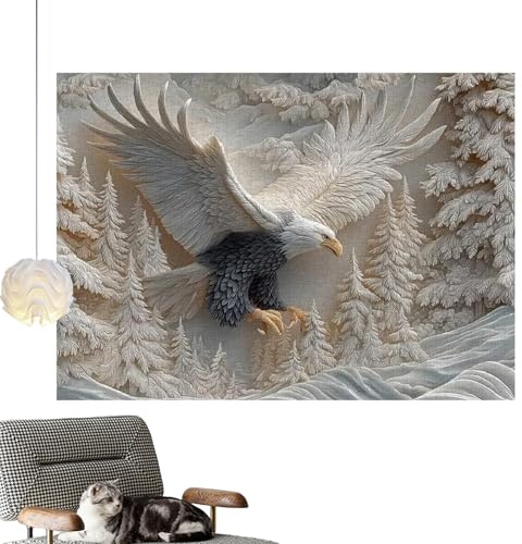 Carved Eagle Jigsaw Puzzle 1000 Pieces, 20x25cm, Challenging Puzzles Game, Interactive Educational Toys, For Adults Women Men Nature & Wildlife Lovers Family