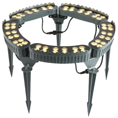 Gartenbeleuchtung Zur Dekoration, LED-Ring-Baumbeleuchtung, 3 Farben: Weiß/Warmweiß/Neutralweiß, Hervorhebungs- Und Blendfreies Licht, Flexible Kombination Je Nach Dicke,5-light,Neutral light