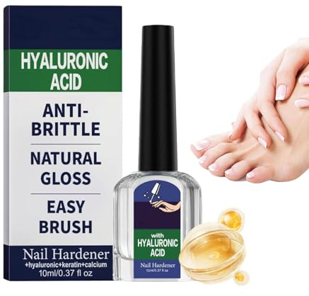 Hyaluronic Acid Nail Strengthener 11ml Nail Hardener And Strengthener, Steel Nails Nails Hardener With Hyaluronicacid, NailCare With VitaminE & Jojoba Oil, Repair Liquid Nutritionist For Adults Kids