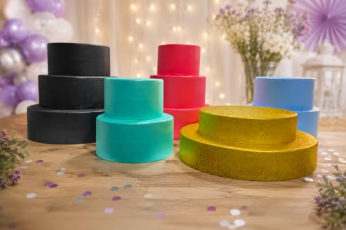 Faux gâteau en polystyrène revêtu de caoutchouc EVA personnalisable – Gâteau Dummy pour événements, anniversaires, baptêmes, mariages – Couleur et dimensions au choix