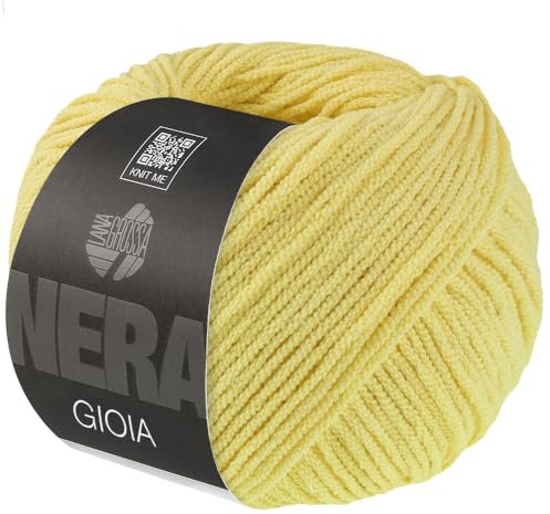 LANA GROSSA Gioia | Multifiles Kreppgarn aus texturierten Einzelfäden mit seidig-kühlem Touch | Handstrickgarn aus 75% Baumwolle & 49% Polyamid (rec.) | 50g Wolle zum Stricken & Häkeln | 110m FB 3