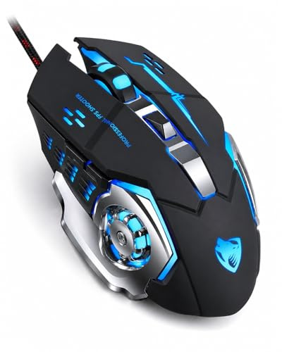 ONYXX Electronics Wired Gaming Mouse 3200 DPI RGB Backlit – High Performance Programmable Gaming Mouse with 4 Level DPI Switch, Ergonomic Design for PC Laptop Mac Computer Gaming