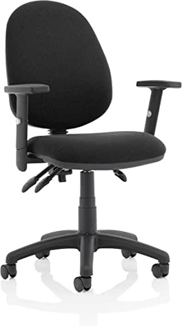 Dynamic KC0043 Eclipse III Lever Task Operator Chair with Height Adjustable Arms - Black