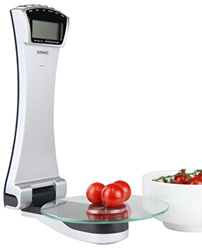 Duronic Renewed KS4000 Wall Mounted Digital Display 3KG Kitchen Scales With a Clear Glass Platform