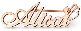 Name Brosche Pin personalisiert für Frauen Custom Name Brosche mit jeder Buchstaben Silber Gold Rose Gold Schmuck gemacht