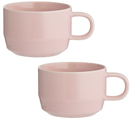 Typhoon Cafe Concept Flat White Mug, Pink, 300ml