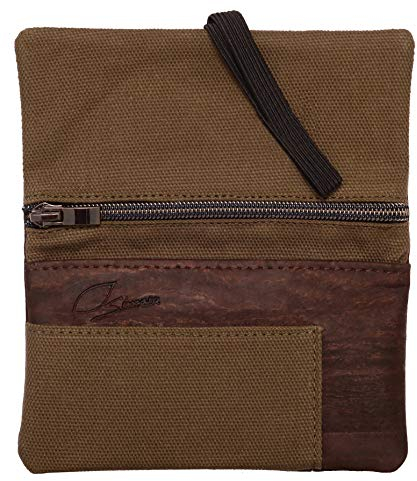 SIMARU Tabaktasche 'Metrisch' für 30g Tabakbeutel, Drehtabak Tasche ink. Filter-, Paper- und Feuerzeugfach, Drehertasche Frauen & Männer; Nachhaltig & vegan, langlebig & wasserabweisend (Braun/dunkel)