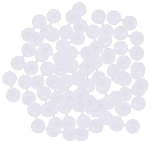 100 PCS Cache-vis Bouchon à Vis Couvertures à Vis Stocker et Décoration Toutes Les Vis pour Vis à Tête Plate/Cruciforme/Étoile,Blanc