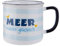 GILDE - 46160 - Kaffeebecher, Meer macht glücklich, Keramik, Emailledesign, 9,5cm x 8,5cm, 390ml