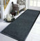 TrendMakers Medium CHARCOAL/BLACK Hardwearing Heavy Duty Black PVC Edge Pile Top Rubber Barrier Entrance Door | Doormat Floor Mat Rugs | 60cm x 120cm