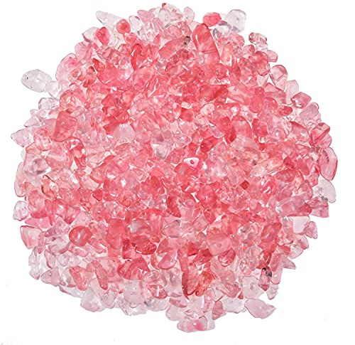 Asingeloo 5-8mm cristal rose quartz dégringolé perles de pierre en vrac de forme irrégulière percées de pierres précieuses en vrac avec boîte pour la fabrication de bijoux à bricoler soi-même