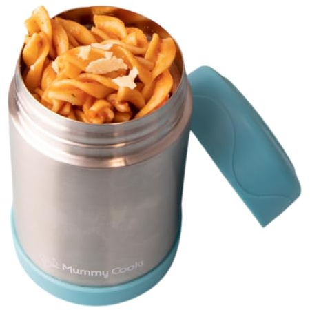 Mummy Cooks 450ml Insulated Food Flask - (450ml Food Flask Blue)
