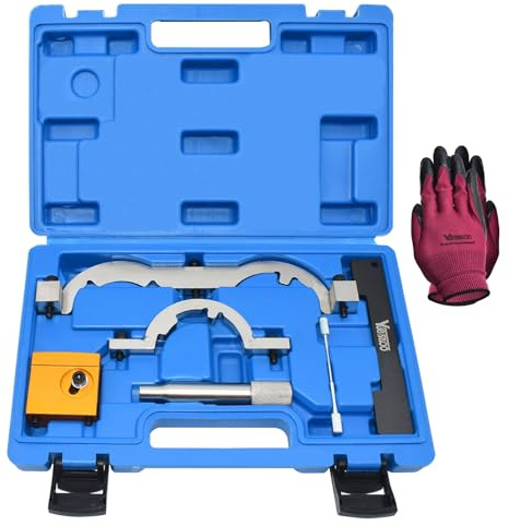 Yuesstloo Turbo Engine Timing Tool Kit for Vauxhall Opel Chevy Chevrolet Aveo Cruze Orlando Adam Ampera Astra J Cascada 1.0 1.2 1.4 L, Camshaft Holding Locking Tool Set with Case & Gloves