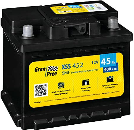 Lampa Gran Pree XSS452 Batterie 12 V - Grande Pree SMF - 45 Ah - 400 A