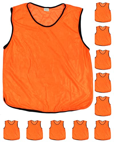 SPORTIKEL24 11 Trainings-Leibchen für Jugendliche – zum Markieren von Mannschaften – Sport Bibs ohne Logo – Kennzeichnungshemd für Mädels & Jungs