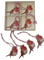 8x 6cm Robin Christmas Tree Decoration Wooden Bird Festive Ornament Baubles Xmas