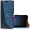 Mulbess Coque pour Sony Xperia 10 IV 5G, Etui a Rabat, Housse en Cuir, Pochette de Protection Portefeuille, Élégant Diamant Bleu