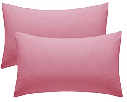Pink Pillow Cases 2 Pack Hotel Quality Microfiber Pillowcases Covers (Pink, 2 x Pillow Cases)