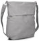 Zwei Damen Handtasche Mademoiselle.M M140 Umhängetasche 12 Liter klassische Crossbody Bag aus weichem Kunstleder, DIN-A4 passend, große Tasche für die Arbeit, Büro oder Uni (canvas-grey)